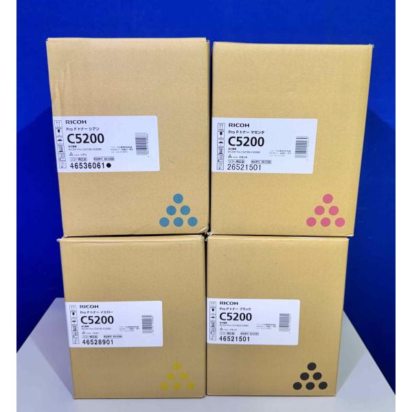 【越谷発】【RICOH】Pro Pトナー C5200 ★ 4色セット 純正未使用品 （37007）