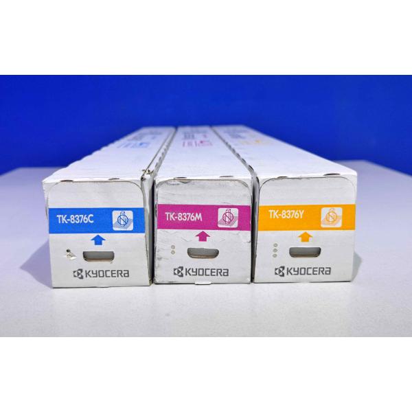 【越谷発】【KYOCERA 京セラ】 TK8376 （C×1 M×1 Y×1）３色セット☆純正未使用...