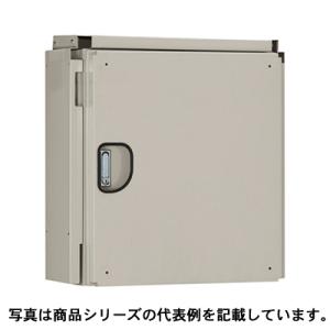 日東工業 アルミキャビネット 屋外遮光板付タイプ 寸法：ヨコ480mm タテ548mm フカサ240mm 木製基板付 ライトベージュ塗装 屋根付 ARA20-45D｜tss