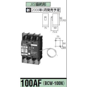 Panasonic 電設資材 ブレーカ サーキットブレーカBCW-N型 単相3線専用 ボックス内取付用端子カバー付 極数素子数3P2E 定格電流100A  BCW31005K｜tss