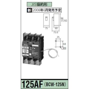 Panasonic 電設資材 ブレーカ サーキットブレーカBCW-N型 単相3線専用 ボックス内取付用端子カバー付 極数素子数3P2E 定格電流125A  BCW31255K｜tss