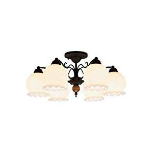 ★CD-4290-L LEDランプ交換型 シャンデリア 6灯 〜8畳用 電気工事不要 非調光 電球色...