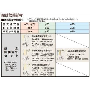 F-10R(B) 給排気筒部材 延長給排気管セット 0.5m コロナ 暖房器具用部材｜tss