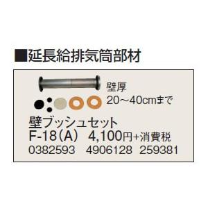 F-18(A) 延長給排気筒部材 壁ブッシュセット 壁厚20〜40cmまで コロナ 暖房器具用部材｜tss