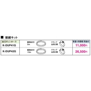 オーケー器材(ダイキン) エアコン部材 ドレンポンプキット用オプション 接続キット 出口ドレンホース 5m K-DUP41G｜tss