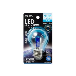 ELPA 朝日電器 LED電球 エルパボールmini 装飾電球PS形 1.4W 青色 E26 LDA1CB-G-G558｜tss