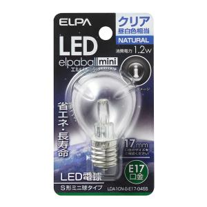 ELPA 朝日電器 LED電球 エルパボールmini 装飾電球S形ミニ球タイプ 1.2W クリア昼白色相当 E17 LDA1CN-G-E17-G455｜tss