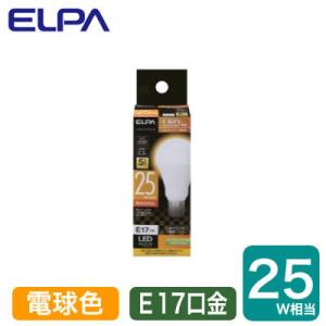 LDA2L-G-E17-G4102 LED電球 ミニクリプトンタイプ 2.3W 電球色相当 E17口金 25W形相当 ELPA 朝日電器 ランプ｜tss