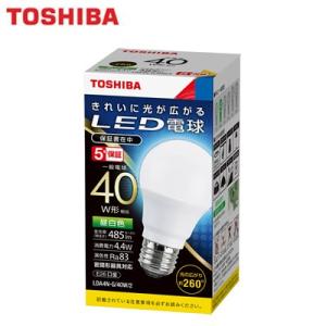 東芝ライテック ランプ LED電球 一般電球形 密閉形器具対応 4.4W 40W形相当 昼白色 E2...