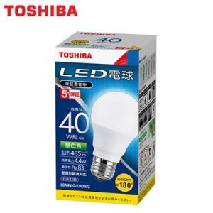 東芝ライテック ランプ LED電球 一般電球形 密閉形器具対応 4.4W 40W形相当 昼白色 E26 LDA4N-G-K/40W/2｜tss