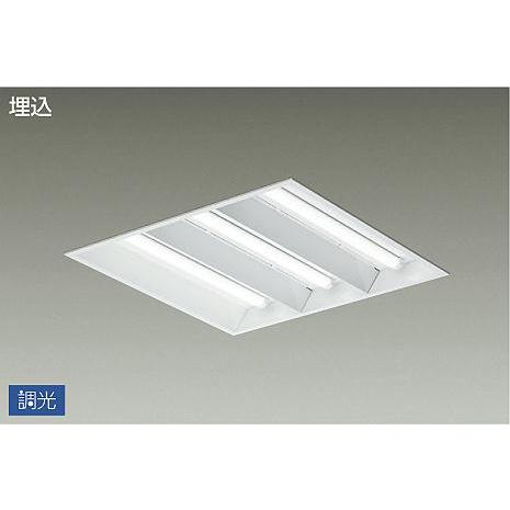 LZB-92734XW LEDスクエアベースライト 埋込形・空調ダクト回避型/下面開放 □600タイ...