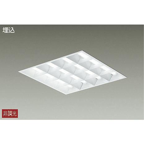 LZB-92739XW LEDスクエアベースライト 埋込形・空調ダクト回避型/ルーバー □600タイ...