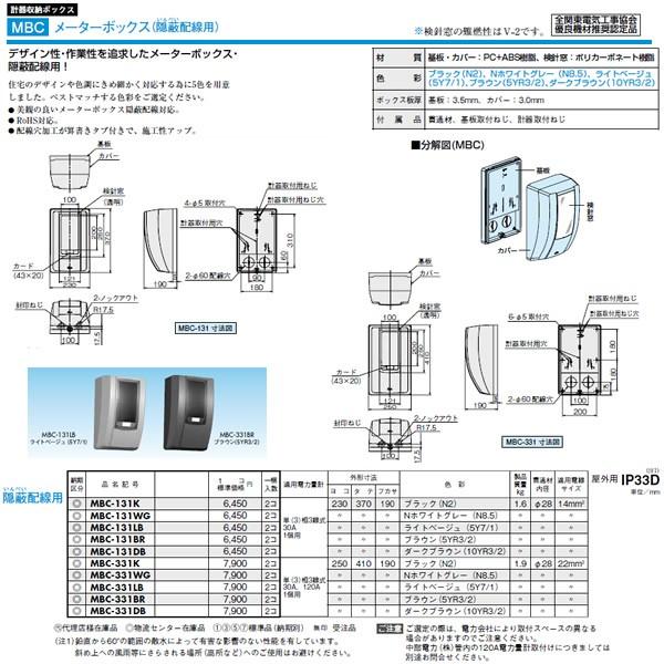 日東工業 プラボックス 計器収納ボックス メーターボックス(隠蔽配線用) 屋外用 ライトベージュ M...