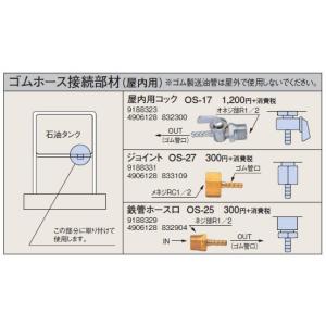 OS-17 送油配管部材 ゴムホース接続用 屋内用コック コロナ 暖房器具用部材｜tss