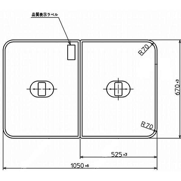TOTO 浴室関連器具 ふろふた 風呂ふた 風呂フタ フロフタ ネオマーブバス、ポリバス用 2枚 1...