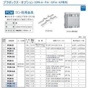 日東工業 プラボックス 汎用タイプ プラボックス・オプション（P・OP・OPK-A・KP専用） コン柱用金具 PCM-11｜tss