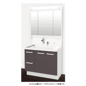 LIXIL INAX 洗面化粧台 ピアラ 間口900mm シングルレバーシャワー水栓 引出タイプ 三...