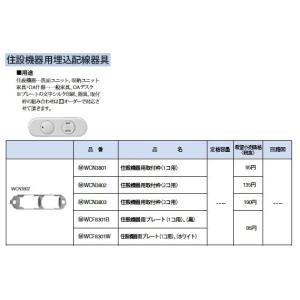 WCN3802 住設機器用埋込配線器具 住設機器用取付枠(2コ用) Panasonic 電設資材 設備工事用配線器具