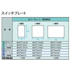 Panasonic WTC7092W スイッチプレート ラウンド カバープレート(2連用