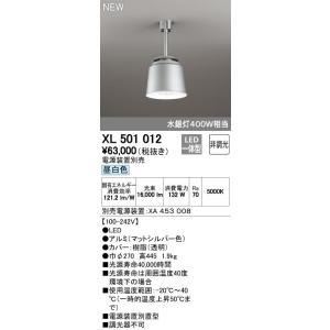 XL501012 LED一体型 高天井用照明 電源別置型 非調光 昼白色 水銀灯400W相当 オーデ...
