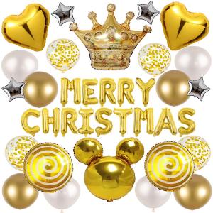 クリスマスバルーン　ゴールド　ミッキー　風船装飾　パーティー　イベント　デコレーション　ガーランド