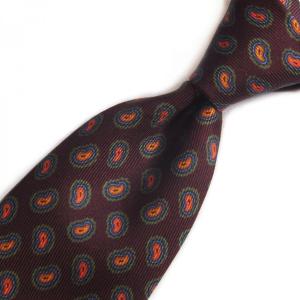 Merola（メローラ） ネクタイ ダークグリーンベース・菱形重ね模様の