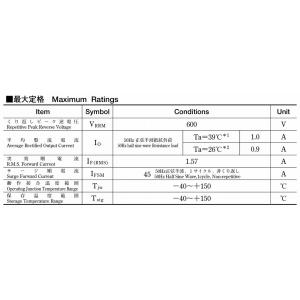 一般整流ダイオード 600V 1A 京セラ 1...の詳細画像1