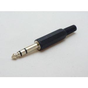 6.3mm 3極 ステレオプラグ 八角柄 プラスチック　