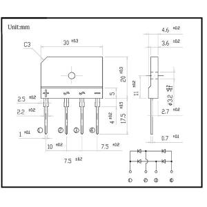 ブリッジダイオード D5SBA20 新電元工業...の詳細画像1