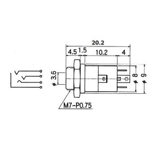 3.5mm 4極ジャック パネル取付用 マル信...の詳細画像2