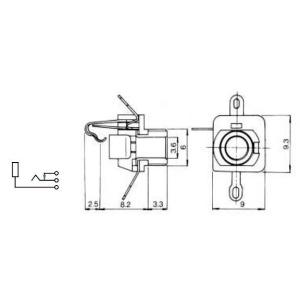3.5mm 2極 モノラルジャック パネル取付...の詳細画像2