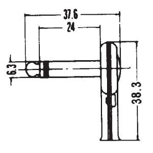 φ6.3mm 2極 モノラルプラグ L型 マル...の詳細画像1