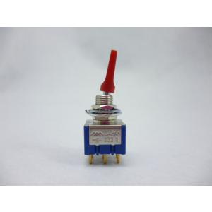 ミヤマ　トグルスイッチ(２極片側跳ね返り中立なし)　MS-332G　赤