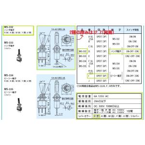 ミヤマ トグルスイッチ(2極片側跳ね返り) M...の詳細画像5