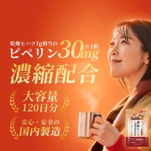ヒハツ サプリ 120日分 (1袋 ピペリン ...の詳細画像1