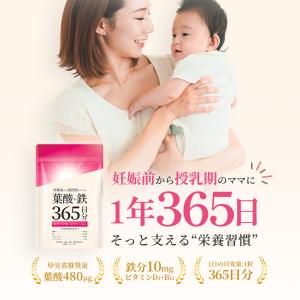 葉酸 鉄分 365日分 サプリ 妊活 妊婦 妊...の詳細画像1