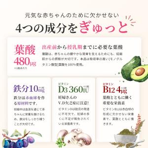 葉酸 鉄分 365日分 サプリ 妊活 妊婦 妊...の詳細画像3