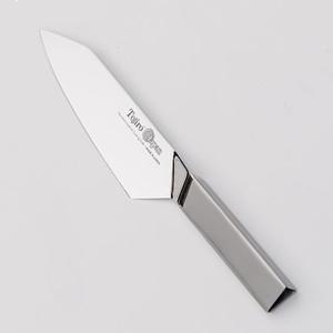 藤次郎 F-698 黒打砥出し三徳 165mm 白紙鋼両刃仕上シリーズ（樹脂桂柄