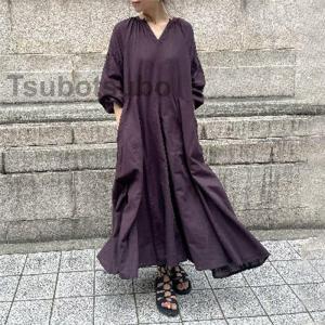 紫 ワンピース ロングの商品一覧 通販 Yahoo ショッピング