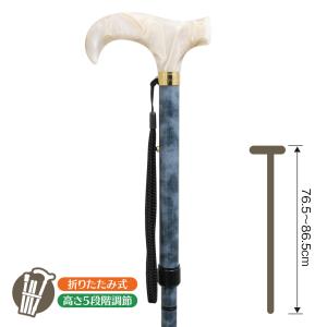 銀メッキ犬ハンドルステッキ No.48B（木製杖／最長93cm／日本製