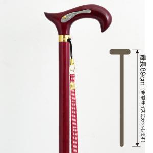No.21 縞オーク大曲ステッキ（木製杖／最長91cm／日本製）｜土屋産業