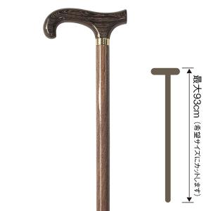 No.116 カラーオークステッキ ワインレッド（木製杖・最長91cm／日本製