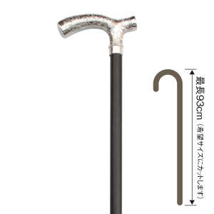 No.21 縞オーク大曲ステッキ（木製杖／最長91cm／日本製）｜土屋産業