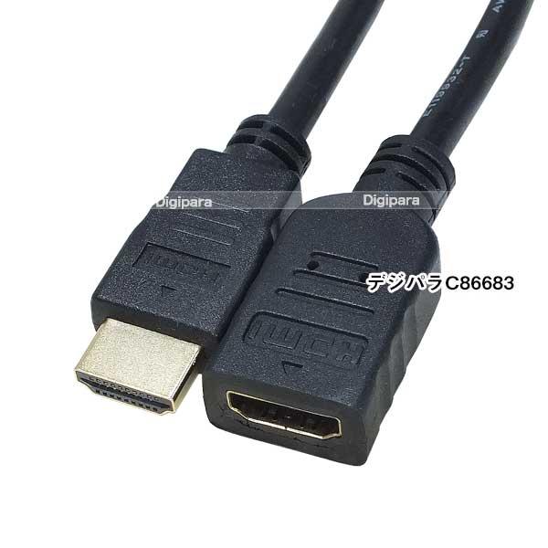 HDMI延長ケーブル30cm HDMI(オス)⇔HDMI(メス) 長さ:約30cm 4k対応 フルH...