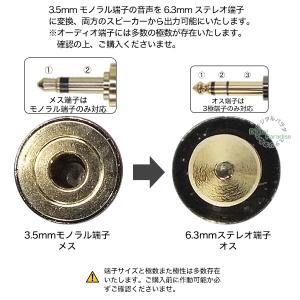 3.5mmモノラル→6.3mmステレオ変換アダ...の詳細画像2
