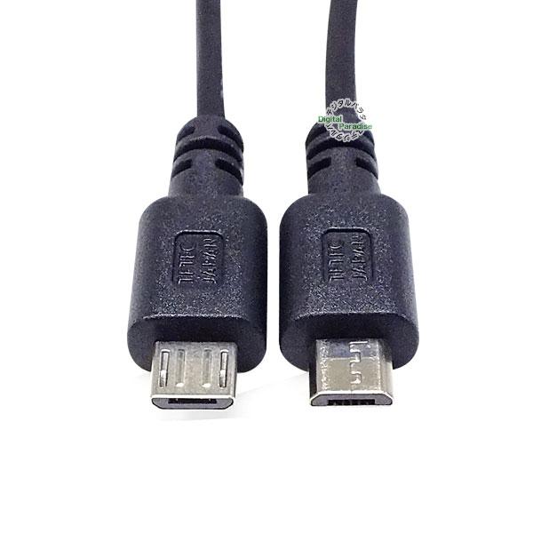 MicroUSB2.0ケーブル フル結線 20cm マイクロUSB(オス)-マイクロUSB(オス) ...