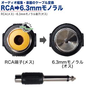 RCA-6.3mmモノラル変換 RCA(メス)...の詳細画像5