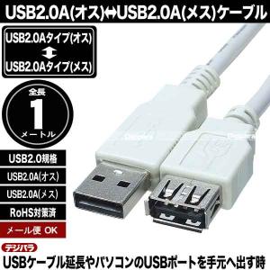 USB延長ケーブル 1m USB2.0Aタイプ...の詳細画像1