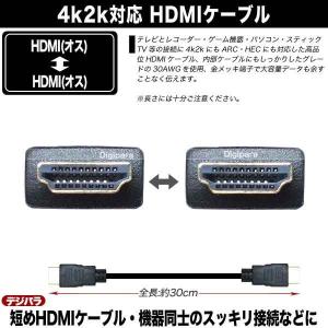 HDMIケーブル30cm 4k2k対応 HDM...の詳細画像2
