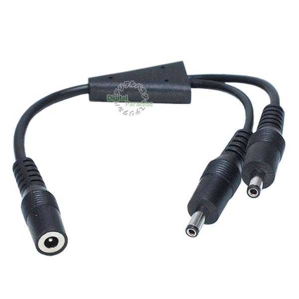 外径3.5mm 内径1.35mm(メス)→外形3.5mm 内径1.35mm(オス)x2 DC電源2分...